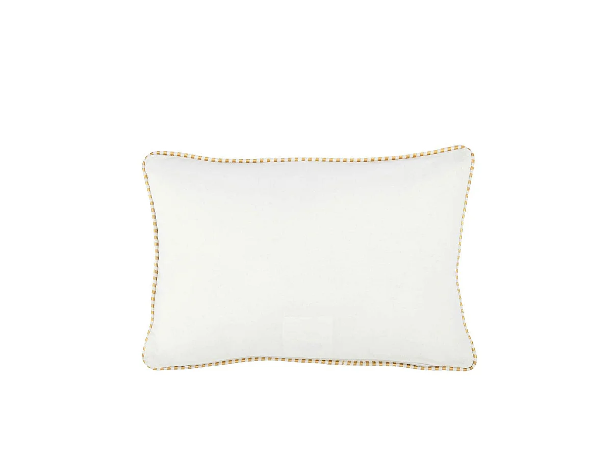 Coussin Déco Bonheur "Ellis" 30x45cm Blanc