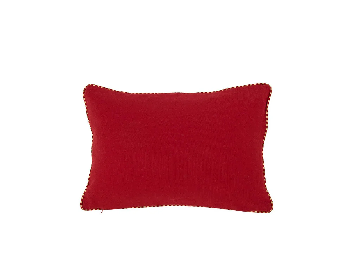 Coussin Déco Bonheur "Ellis" 30x45cm Rouge