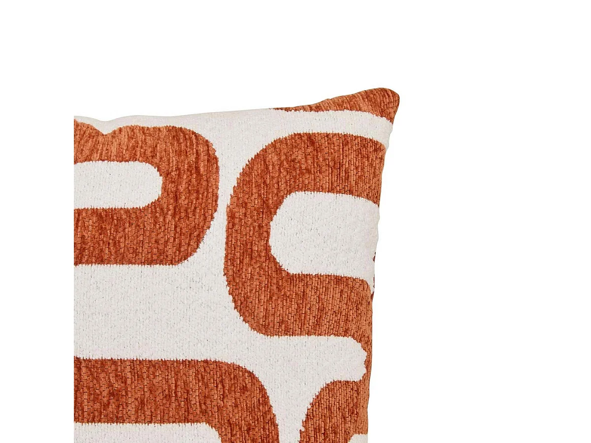 Coussin Déco Chenille "Safina" 40x40cm Ambre