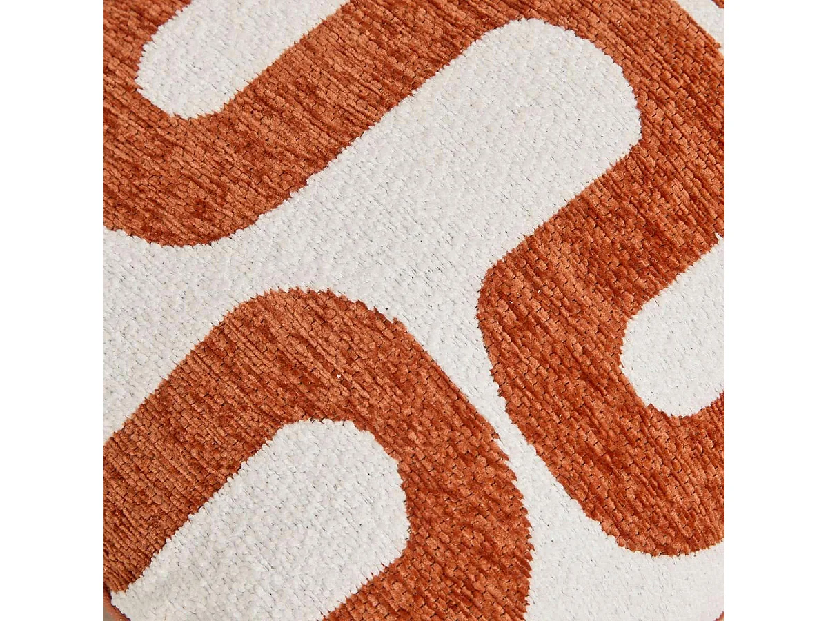 Coussin Déco Chenille "Safina" 40x40cm Ambre