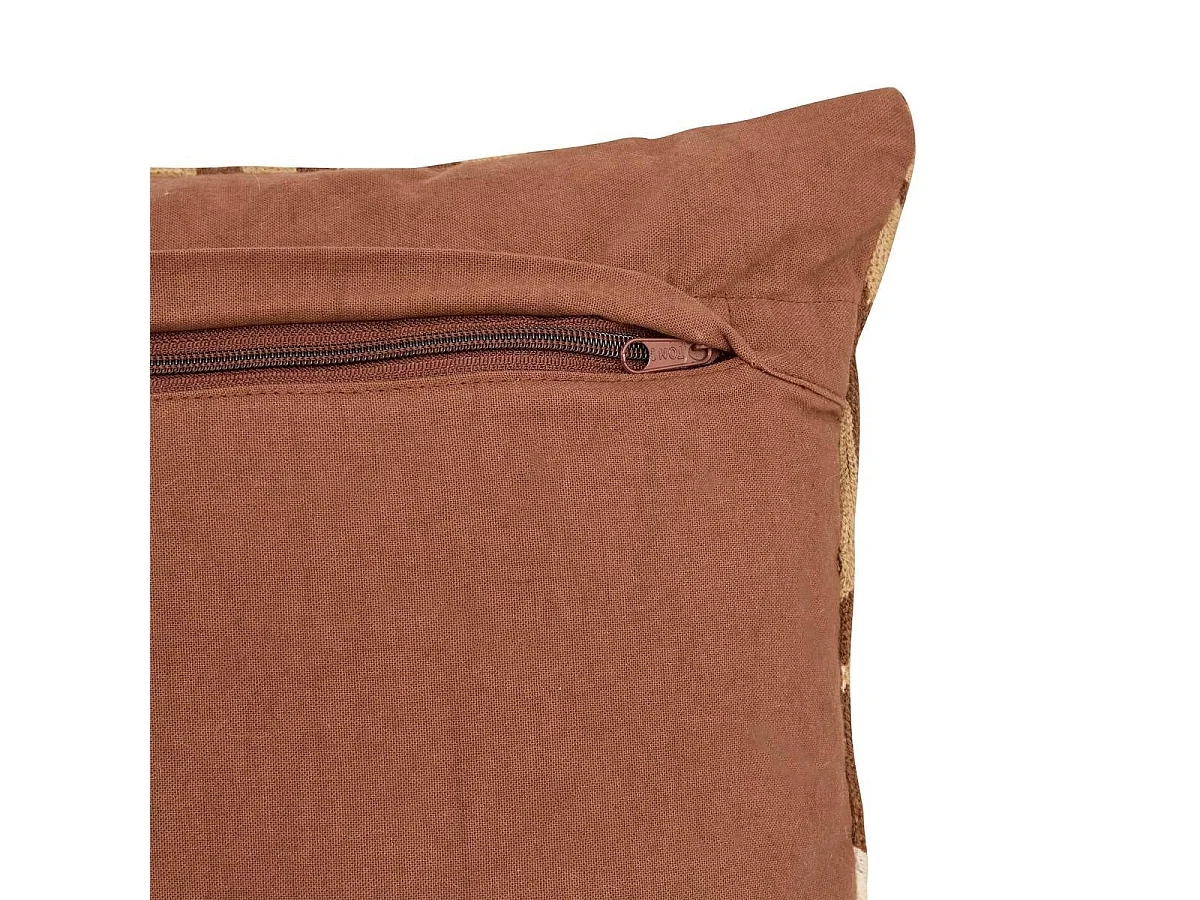 Coussin Déco Brodé "Hary" 35x75cm Marron