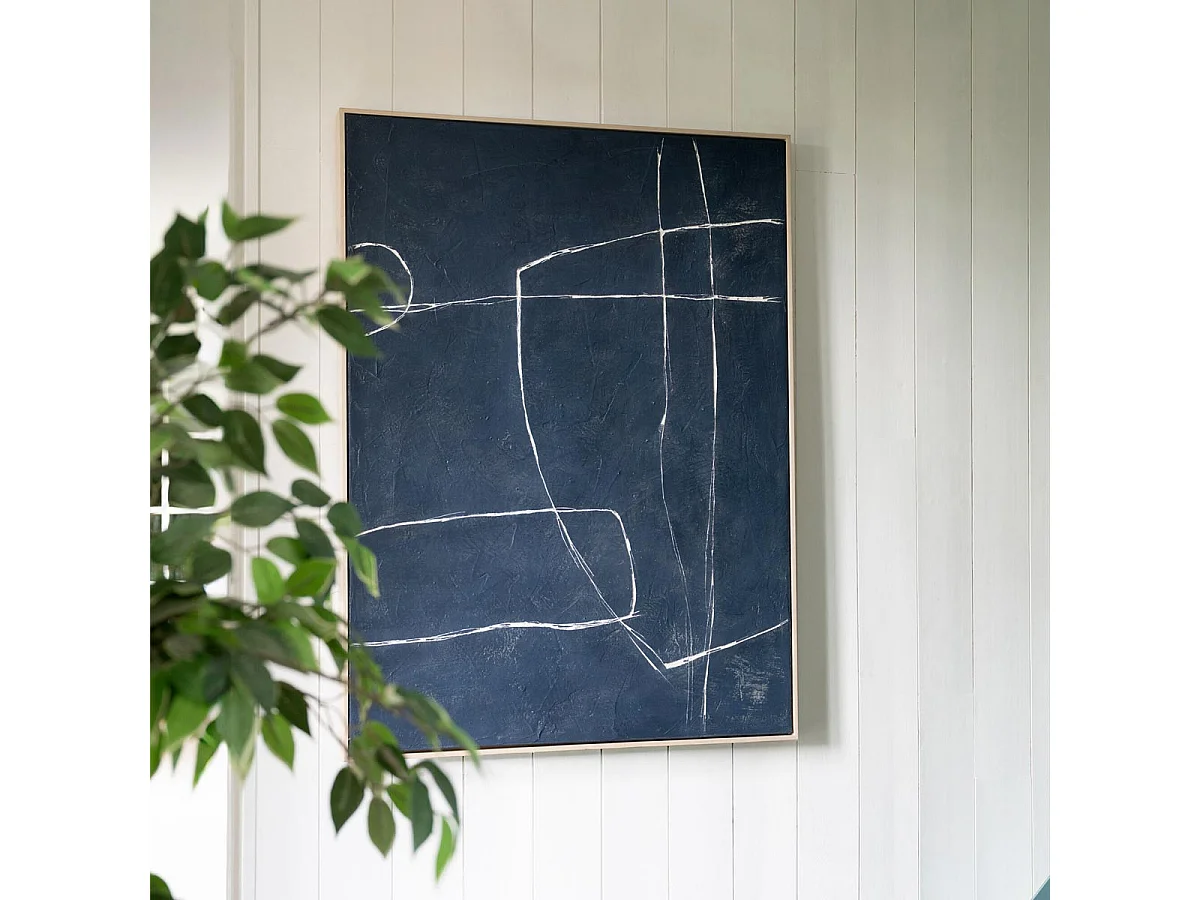 Tableau Déco "Griffes" 90x120cm Bleu