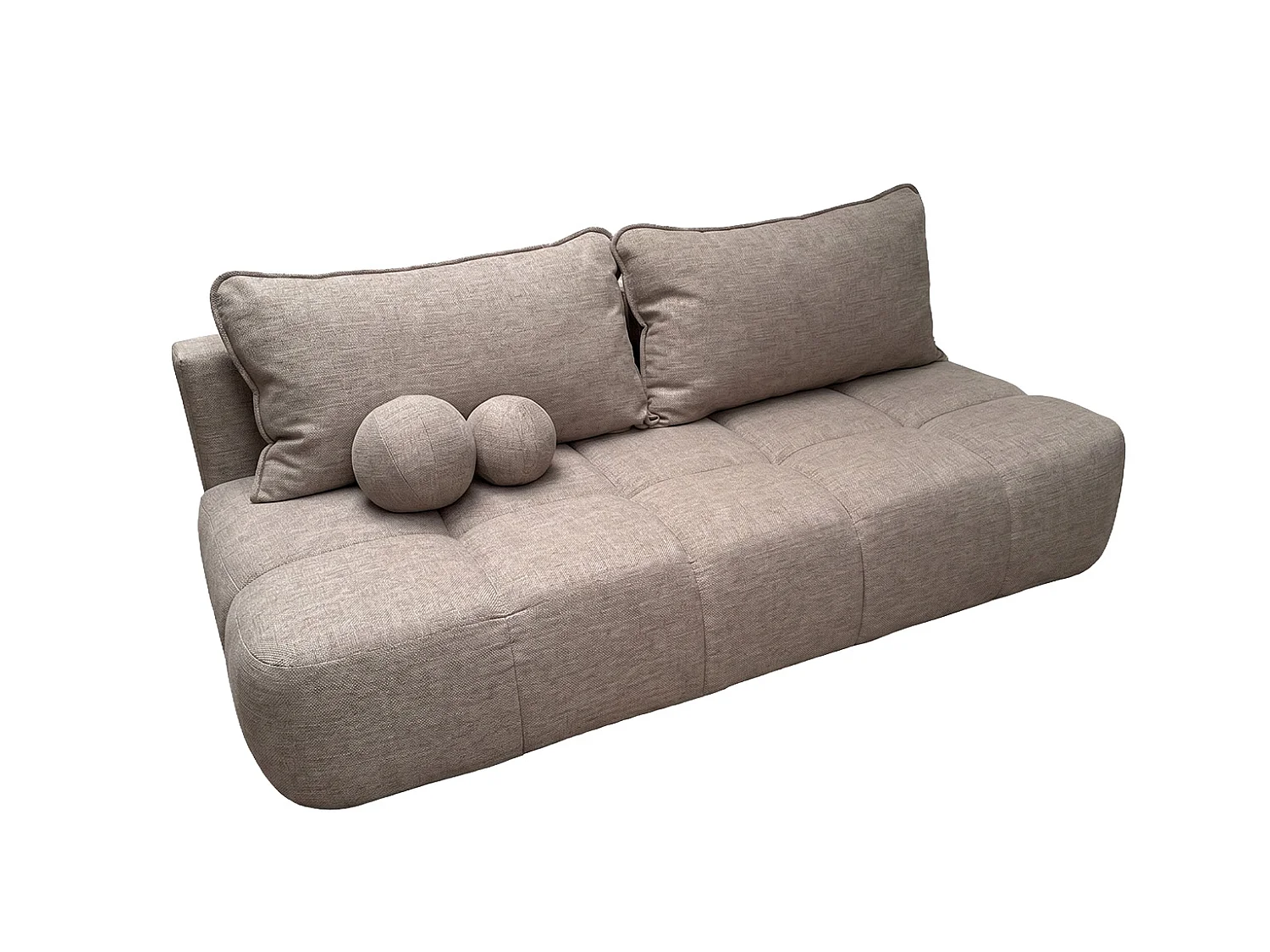Canapé convertible avec coffre de rangement, tissu structuré Verita, Beige chaud, COCO