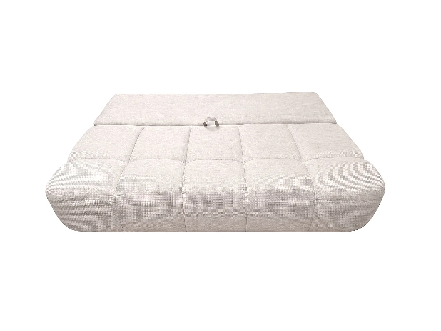 Bank met slaapfunctie en opbergruimte, structuurstof Verita, Beige, COCO