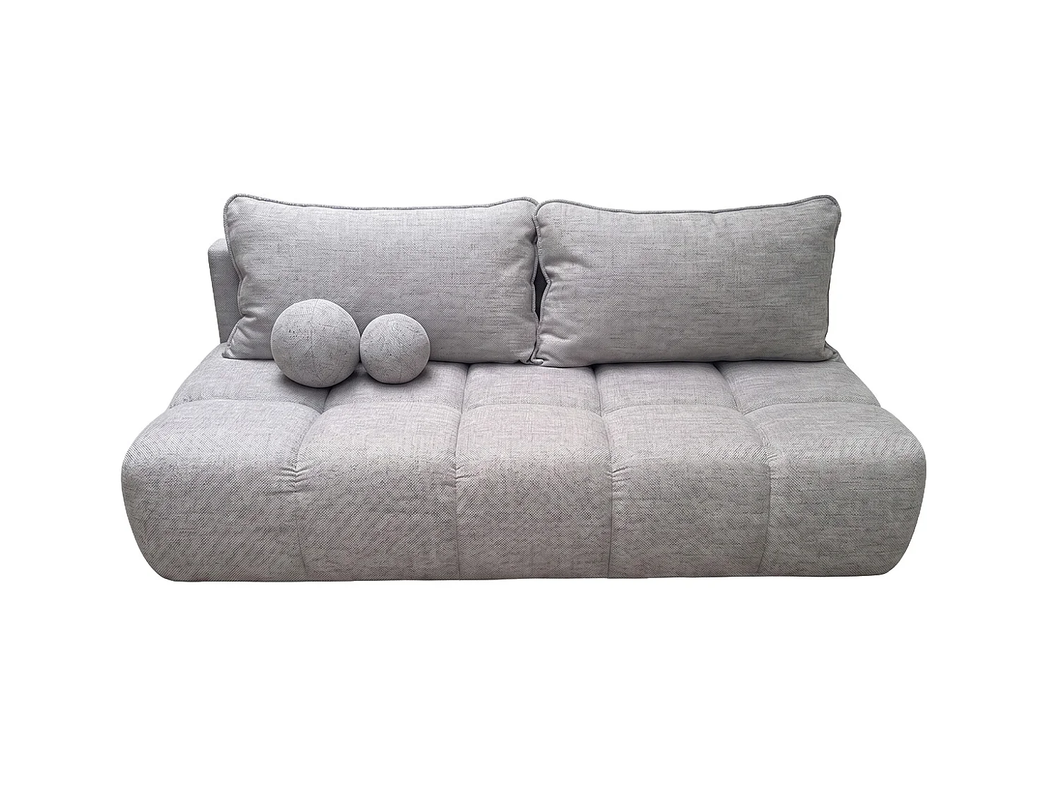 Canapé convertible avec coffre de rangement, tissu structuré Verita, Gris, COCO