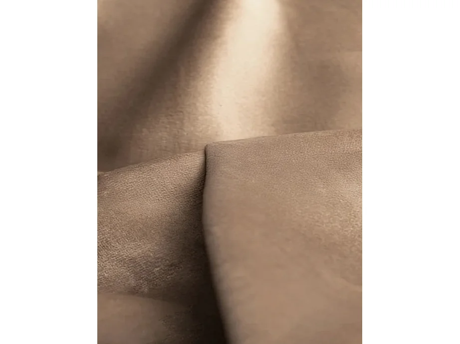 Ecksofa mit Schlaffunktion und Bettkasten, Veloursstoff Bluvel, Latte, Rechts, COCO