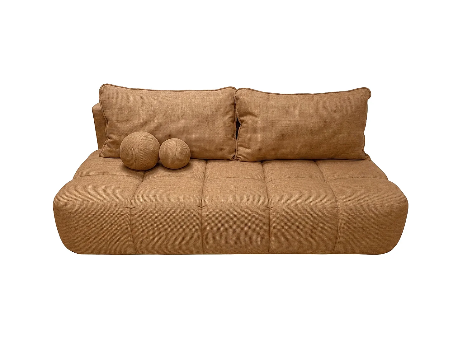 Canapé convertible avec coffre de rangement, tissu structuré Verita, Cuivre, COCO