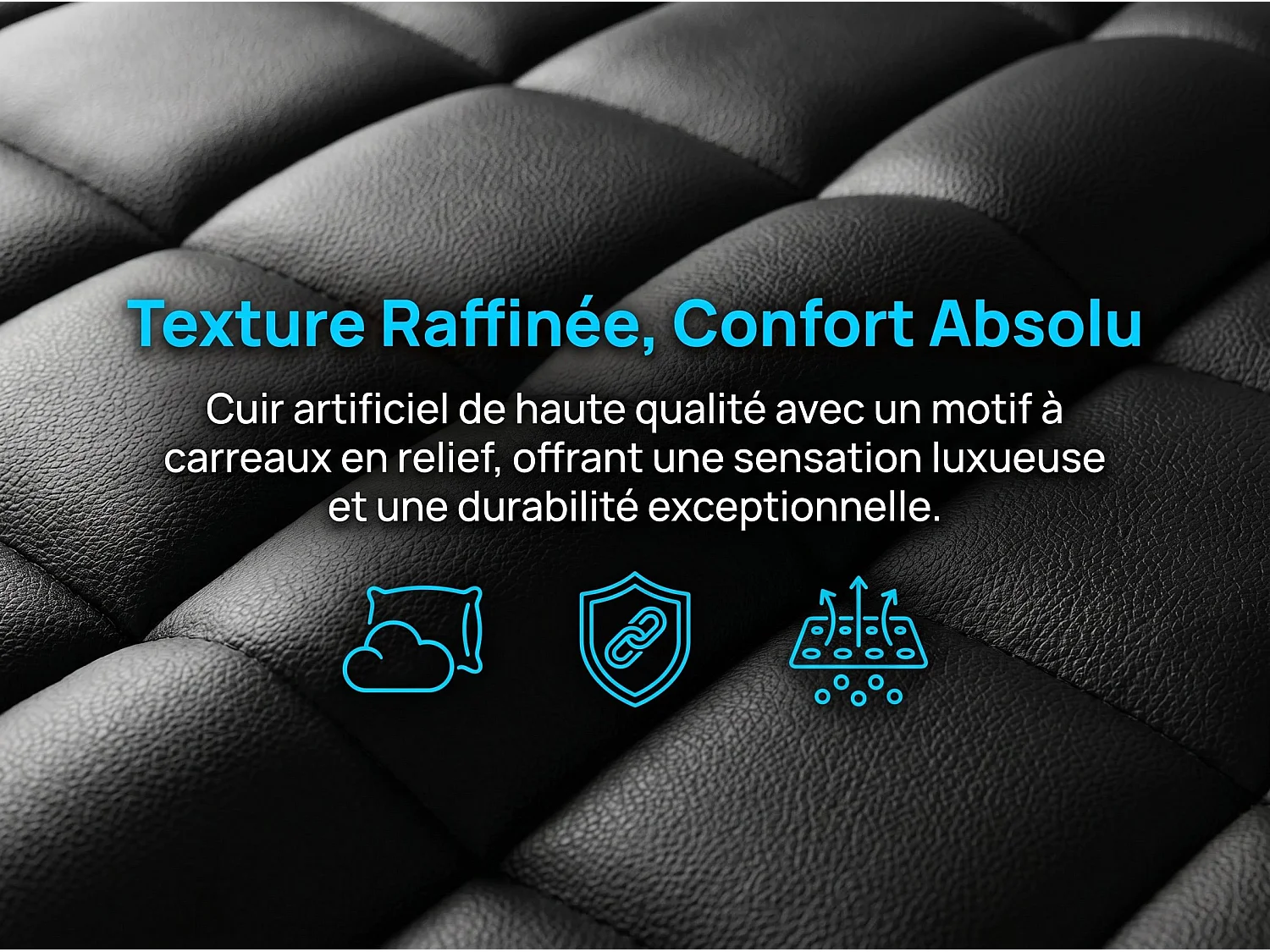 Lit coffre 160x200 cm noir, lit 2 places avec grand rangement sous le lit, tête de lit rembourrée LED, sommier à lattes inclus