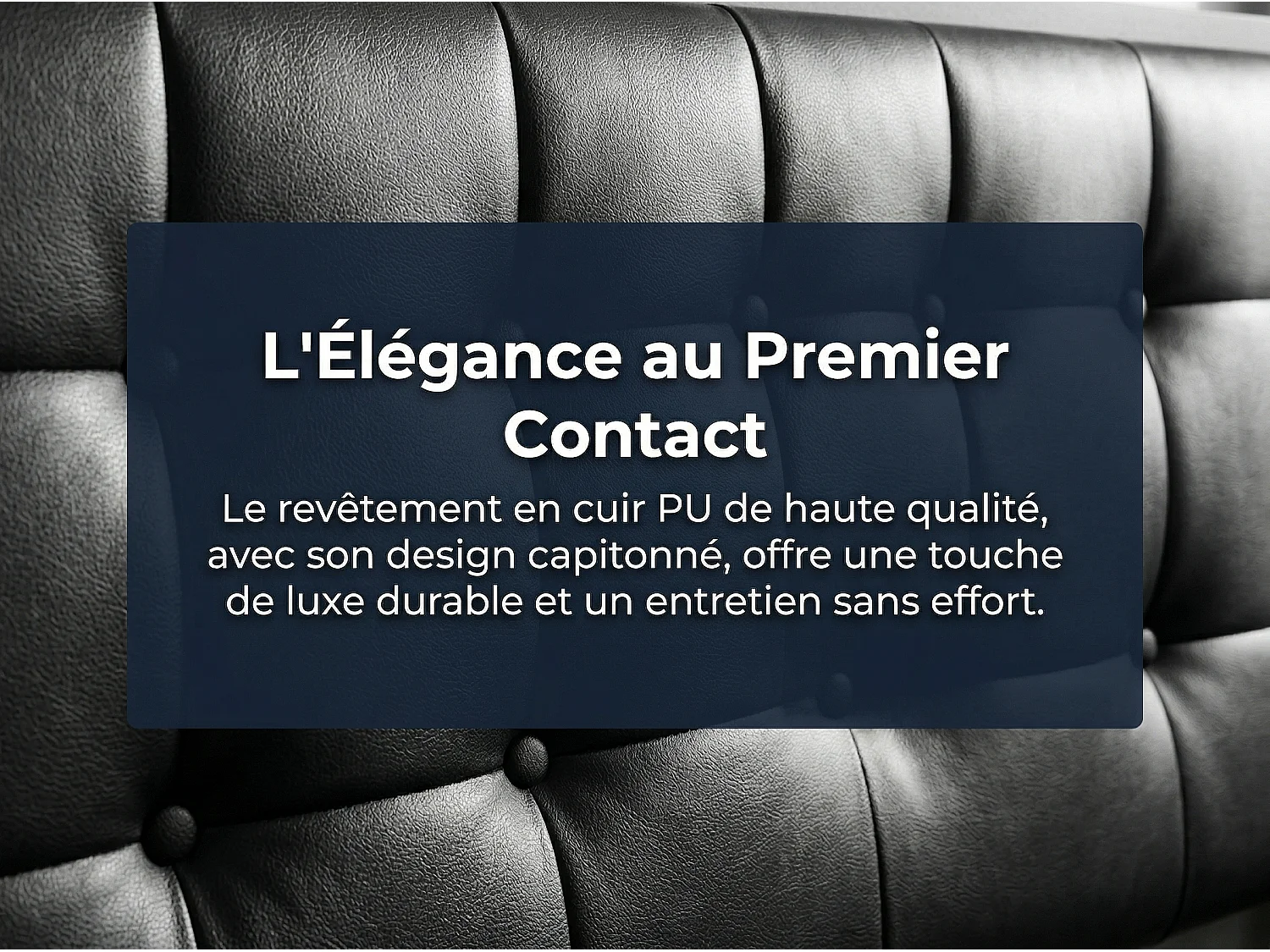 Lit coffre 140x200 cm avec tête de lit capitonnée, rangement spacieux, éclairage LED, ports USB, sommier inclus,  Noir