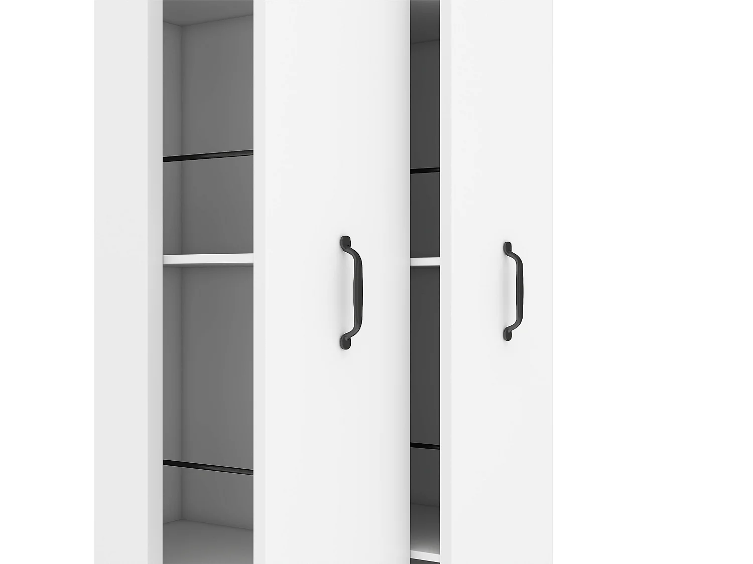Colonne de rangement blanche mobile, 4 niveaux, 20 kg/niveau, modulable, gain de place, bureau