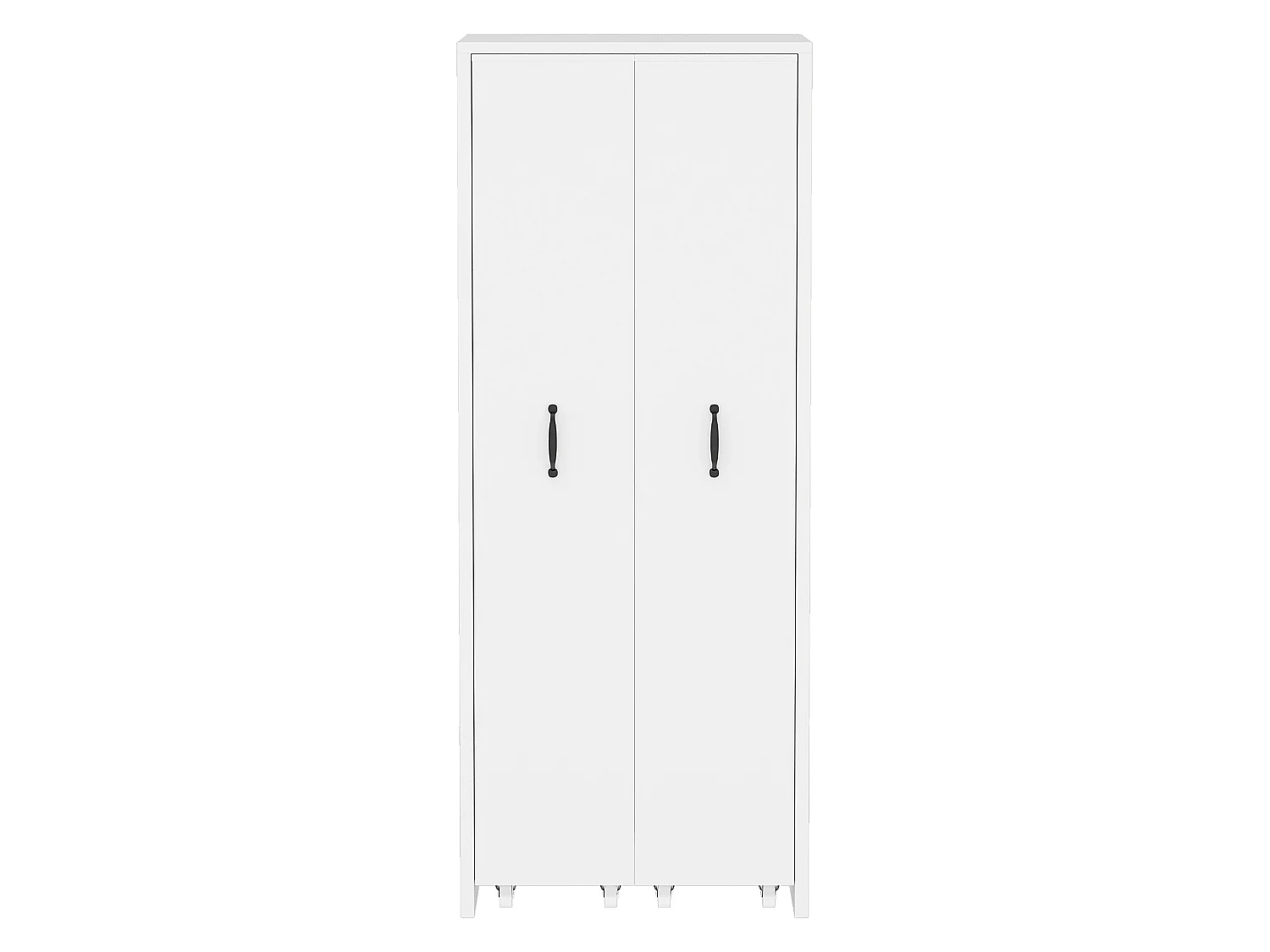 Colonne de rangement blanche mobile, 4 niveaux, 20 kg/niveau, modulable, gain de place, bureau