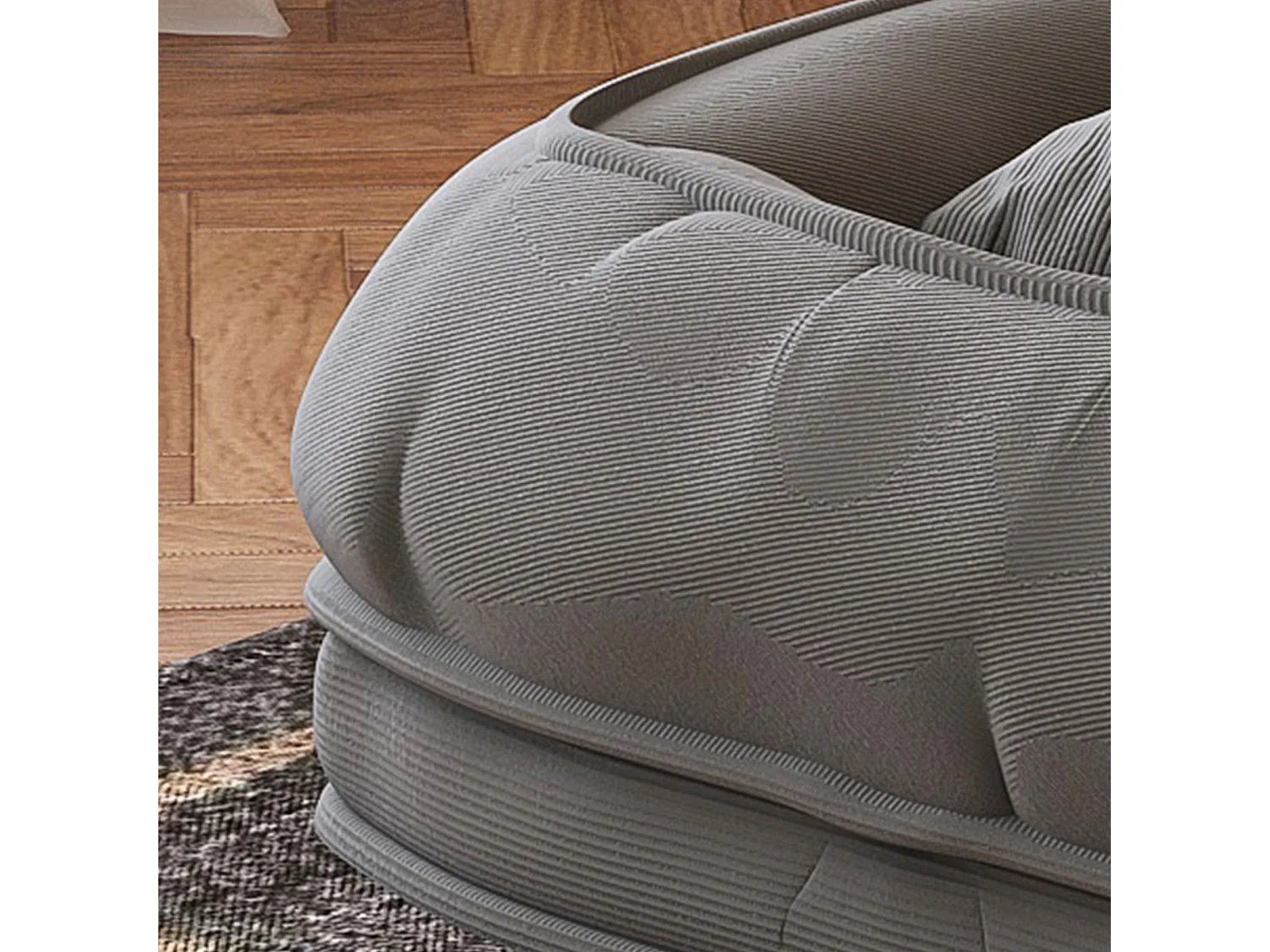 Fauteuil convertible pliable gris, dossier 5 positions, 2 coussins, lit d'appoint, salon