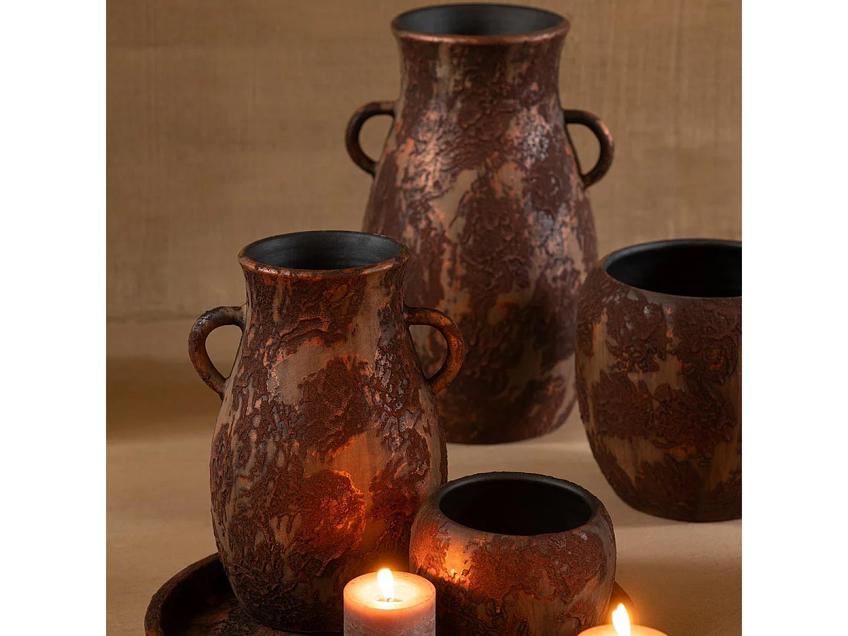 Vase en Terre Cuite "Amphore" 70cm Marron