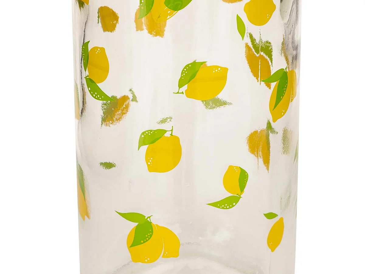 Bouteille Limonade en Verre "Citrons" 1L Transparent