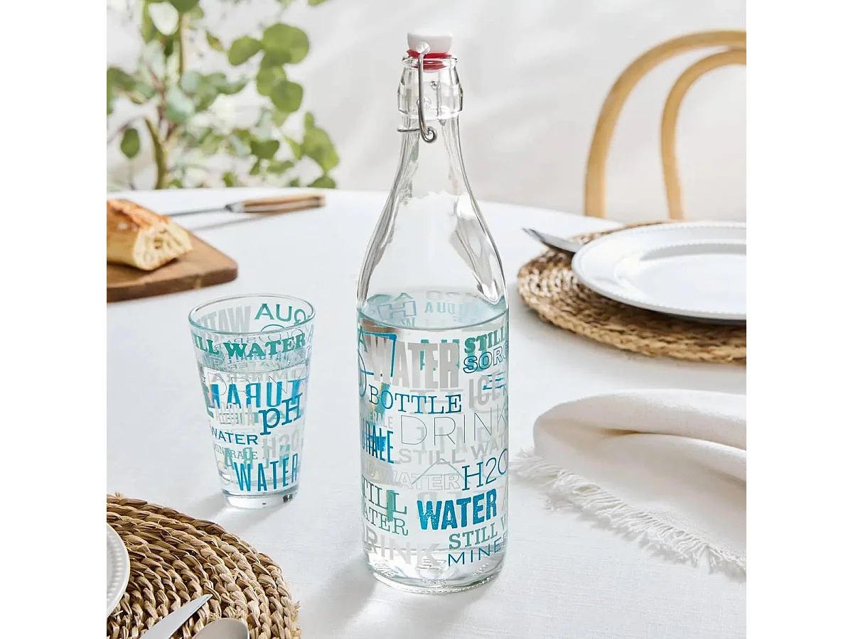 Bouteille Limonade "Aqua" 1L Bleu