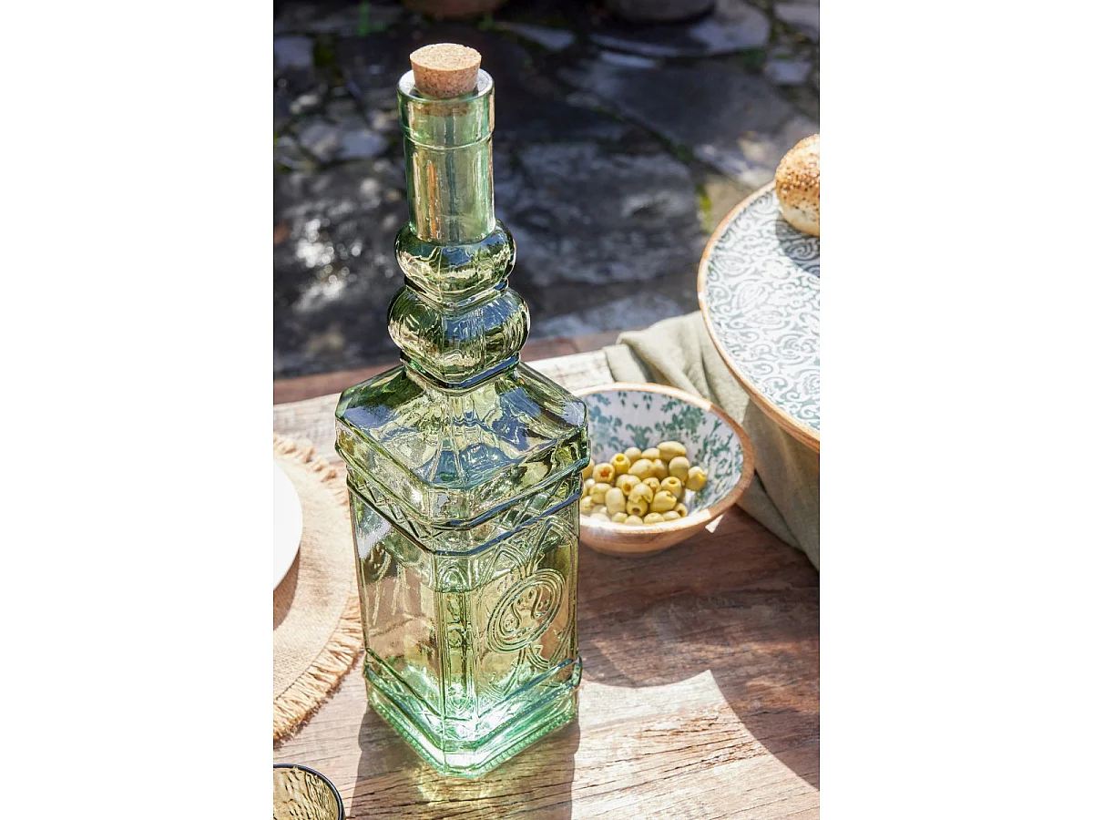 Lot de 2 Bouteilles en Verre "Elmo" 2L Vert