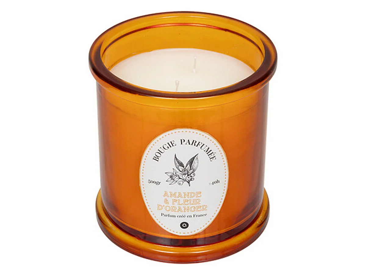 Bougie Parfumée "Hapo" 500g Amande & Fleur d'Oranger