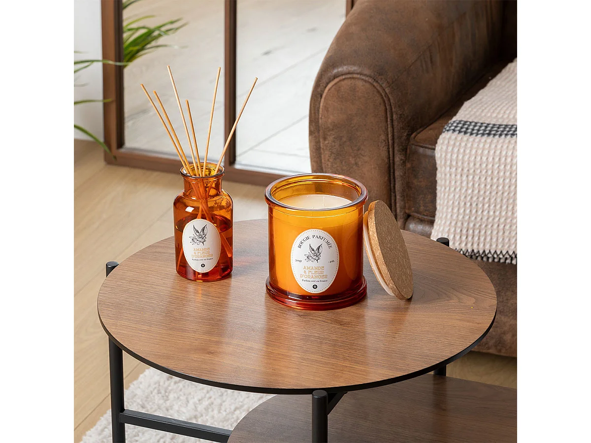 Bougie Parfumée "Hapo" 500g Amande & Fleur d'Oranger