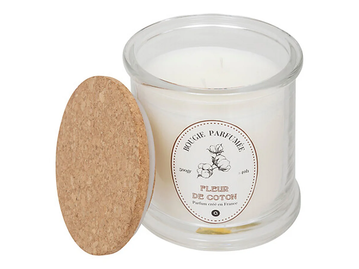 Bougie Parfumée "Hapo" 500g Fleur de Coton
