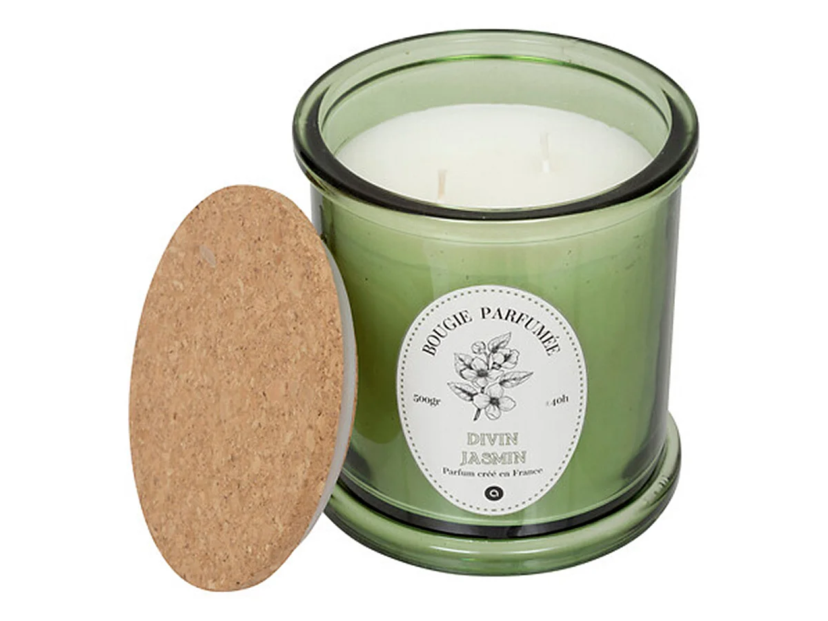 Bougie Parfumée "Hapo" 500g Divin Jasmin