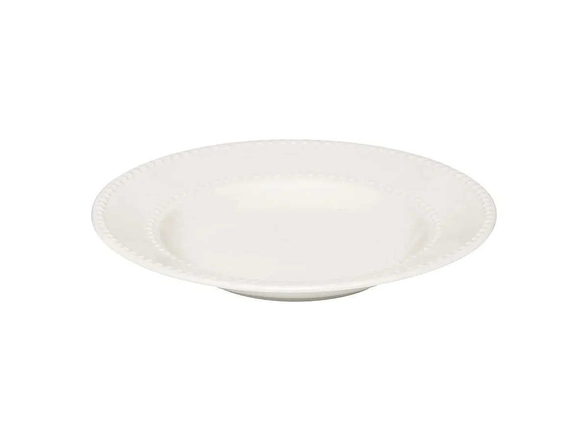 Lot de 6 Assiettes Creuses "Perle" 22cm Blanc