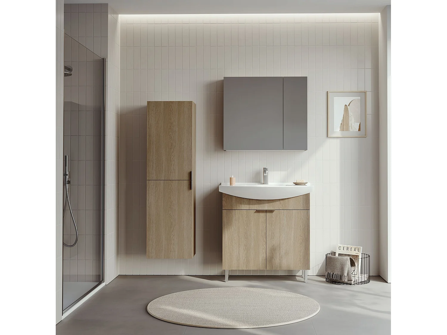 Meuble Vasque "Purus 80" - 80 x 50 x 83 cm - Sonomo Oak