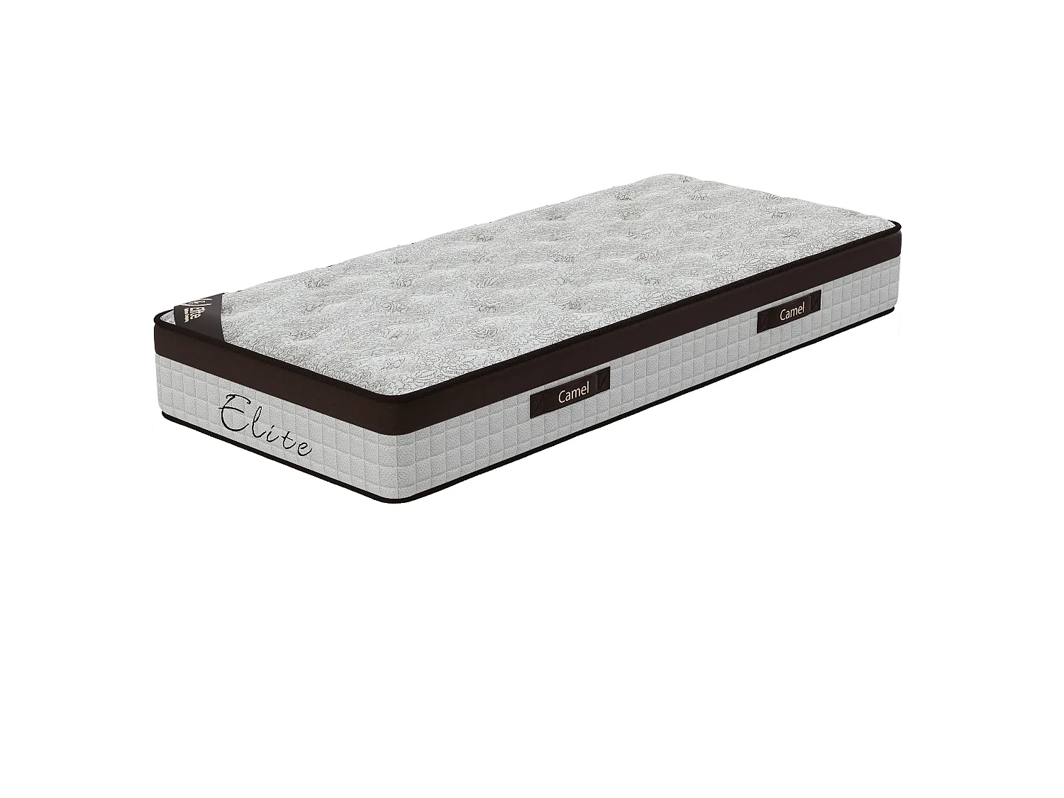 Matelas 90x190 cm Camel Hauteur 25 cm avec Eurotopper Confort Supérieur Mémoire de forme Intégrée Soutien équilibré