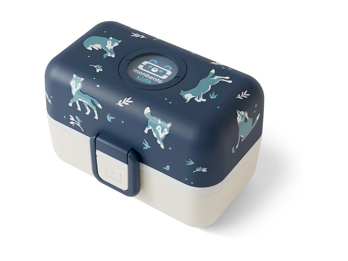 Monbento MB Tresor Lunch Box Enfant 0,8 L - 3 compartiments, motif Wolf