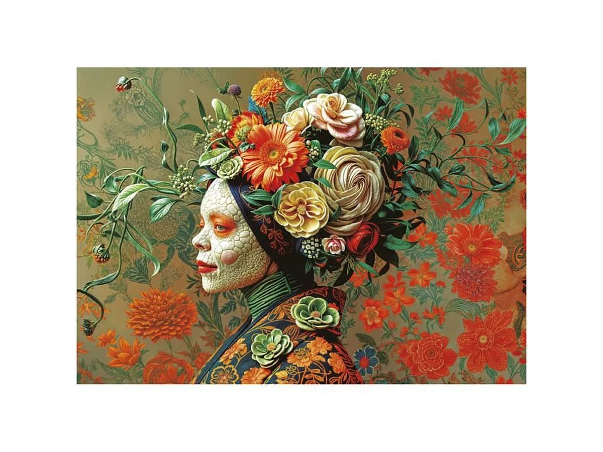 EDUCA Reine Lézard - Puzzle 500 pièces, assemblé 68 x 48 cm