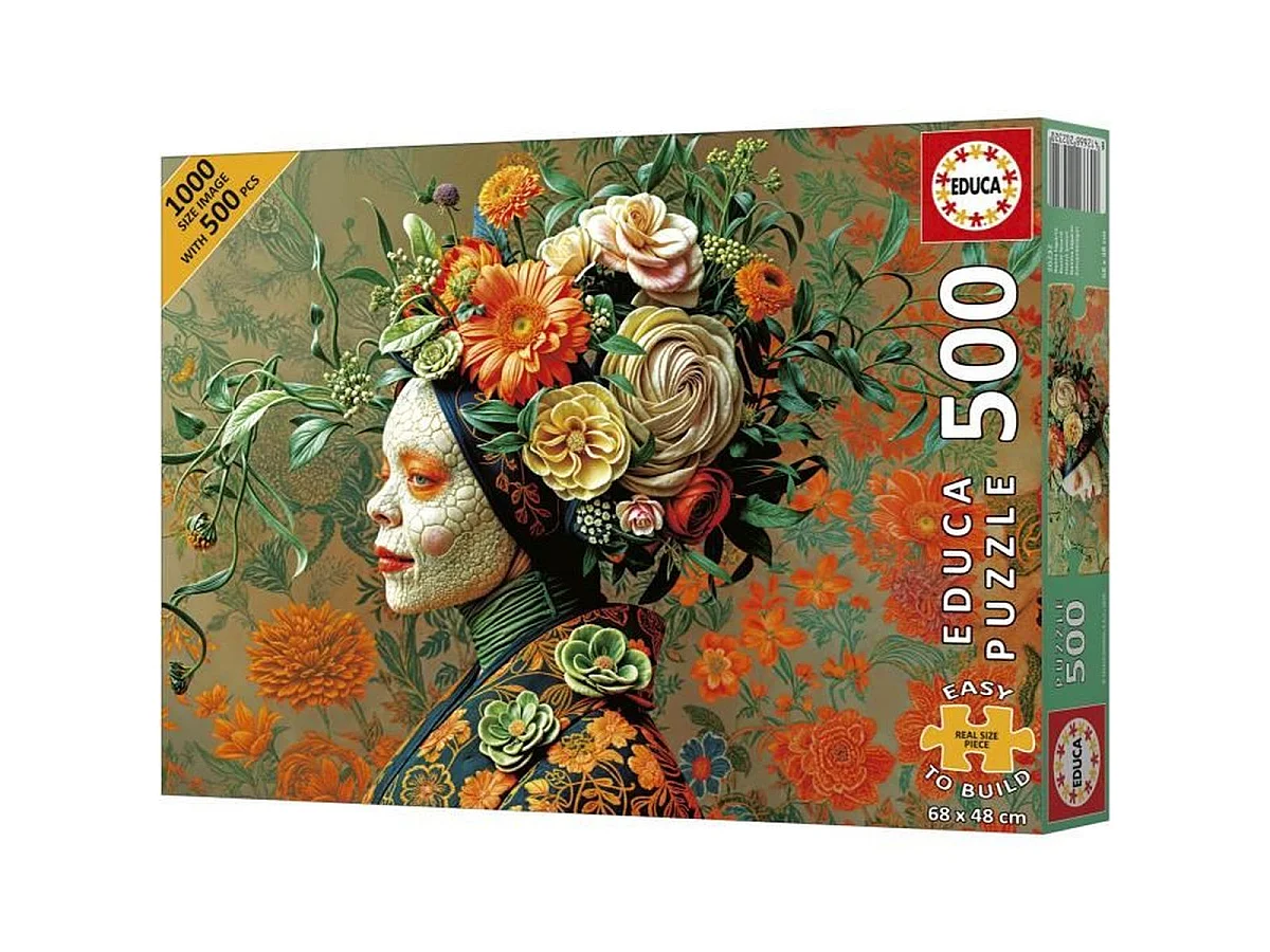 EDUCA Reine Lézard - Puzzle 500 pièces, assemblé 68 x 48 cm