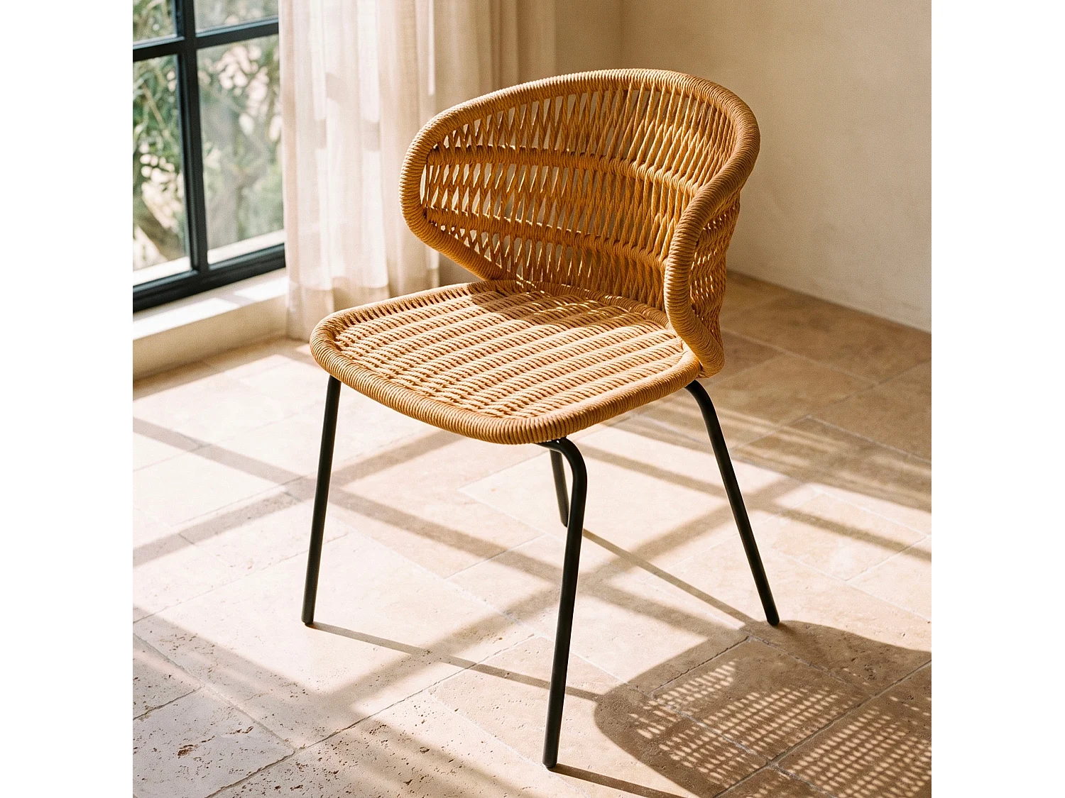 Set di 2 sedie da giardino in rattan sintetico - Lara