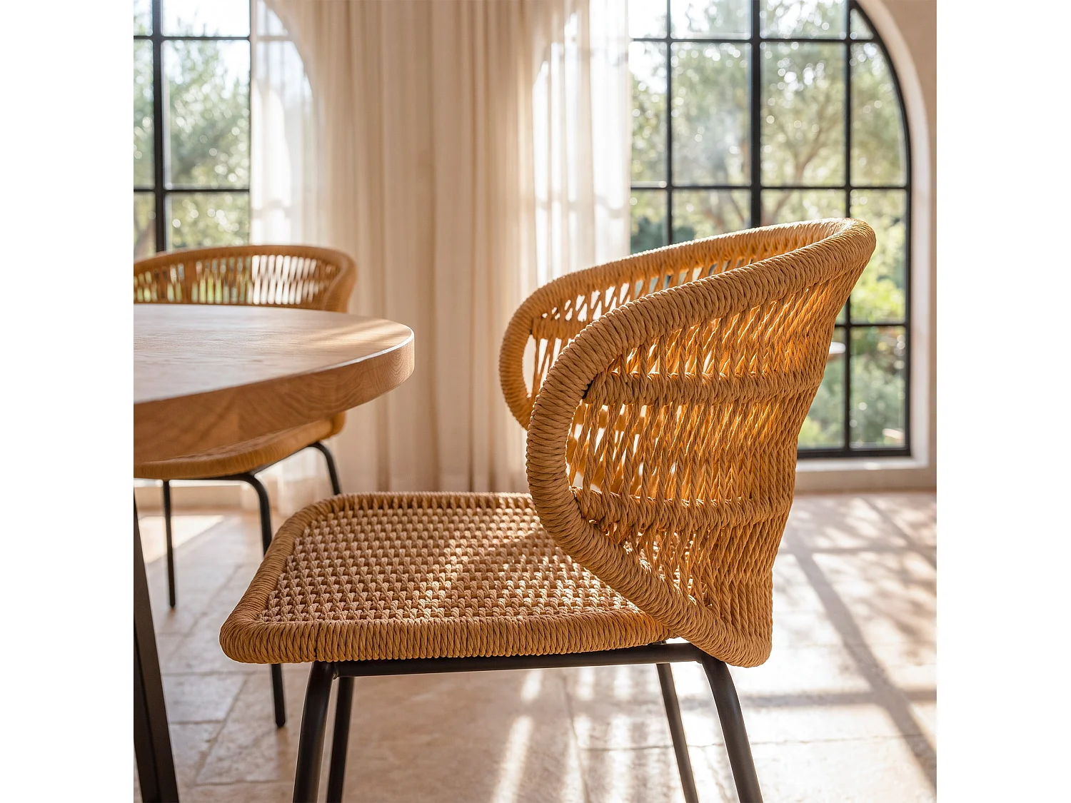 Set di 2 sedie da giardino in rattan sintetico - Lara