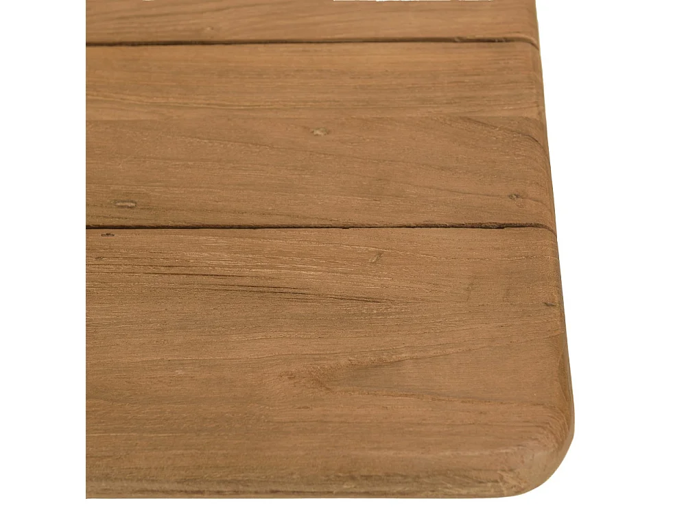 COLINE - Table à manger de jardin 200x100cm en bois de teck recyclé