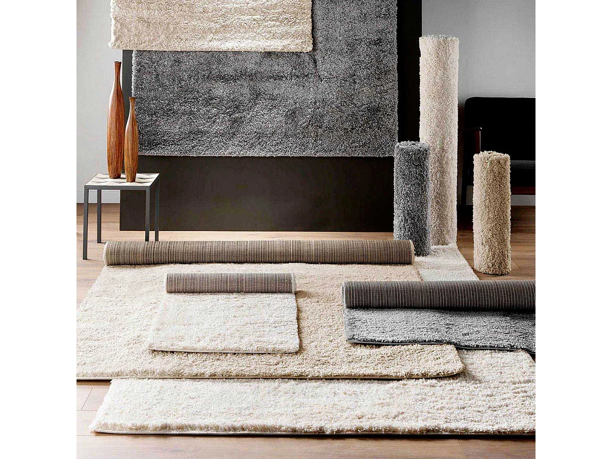 Tapis Shaggy Uni "Tango" 160x230cm Naturel