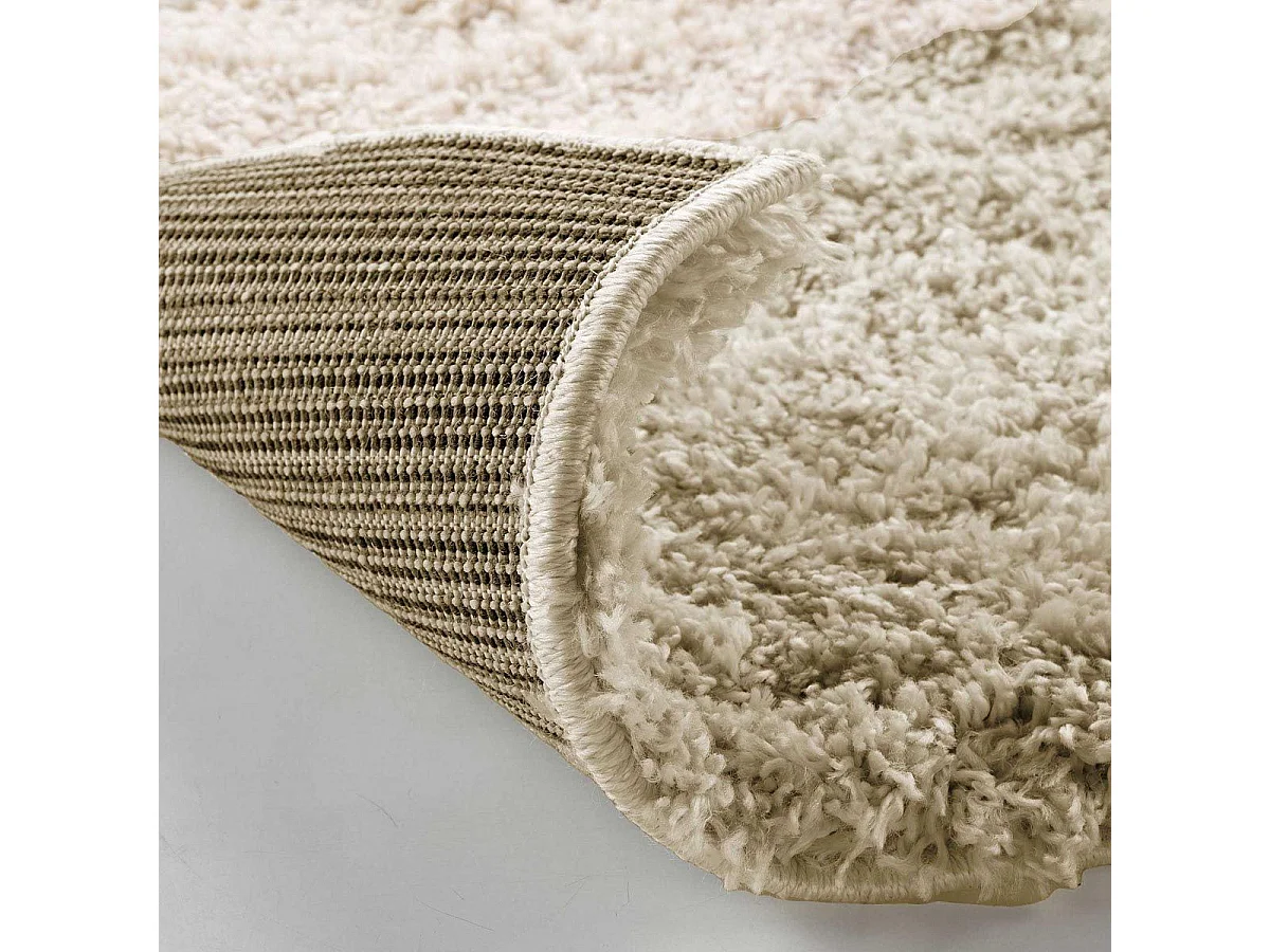 Tapis Shaggy Uni "Tango" 60x110cm Taupe