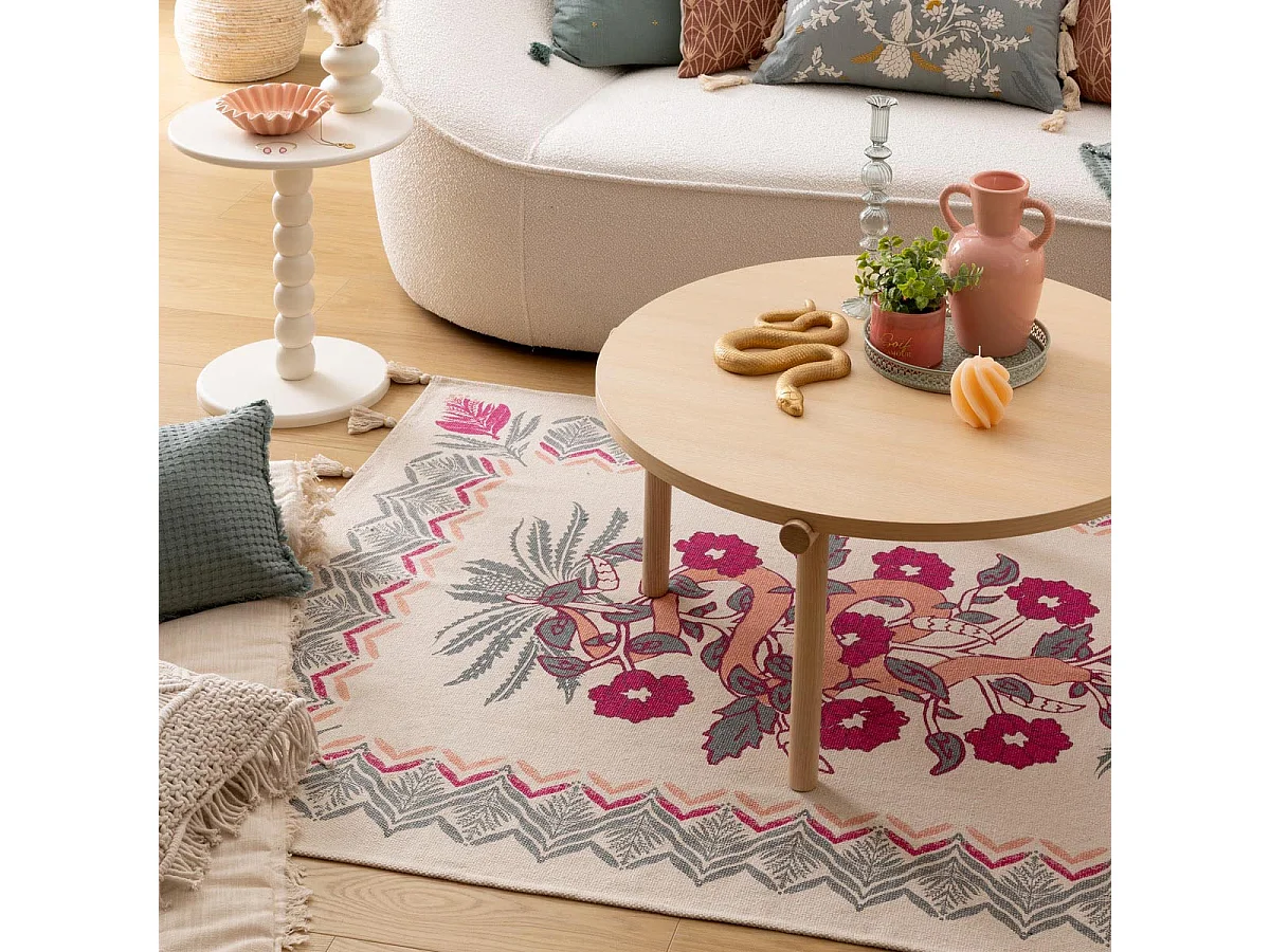Tapis Déco Imprimé "Wild Romance" 120x170cm Multicolore