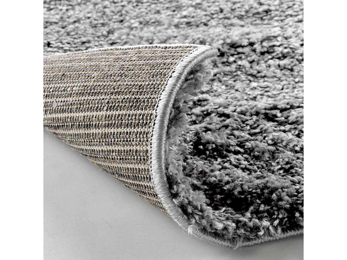 Tapis Shaggy Uni "Tango" 120x170cm Gris