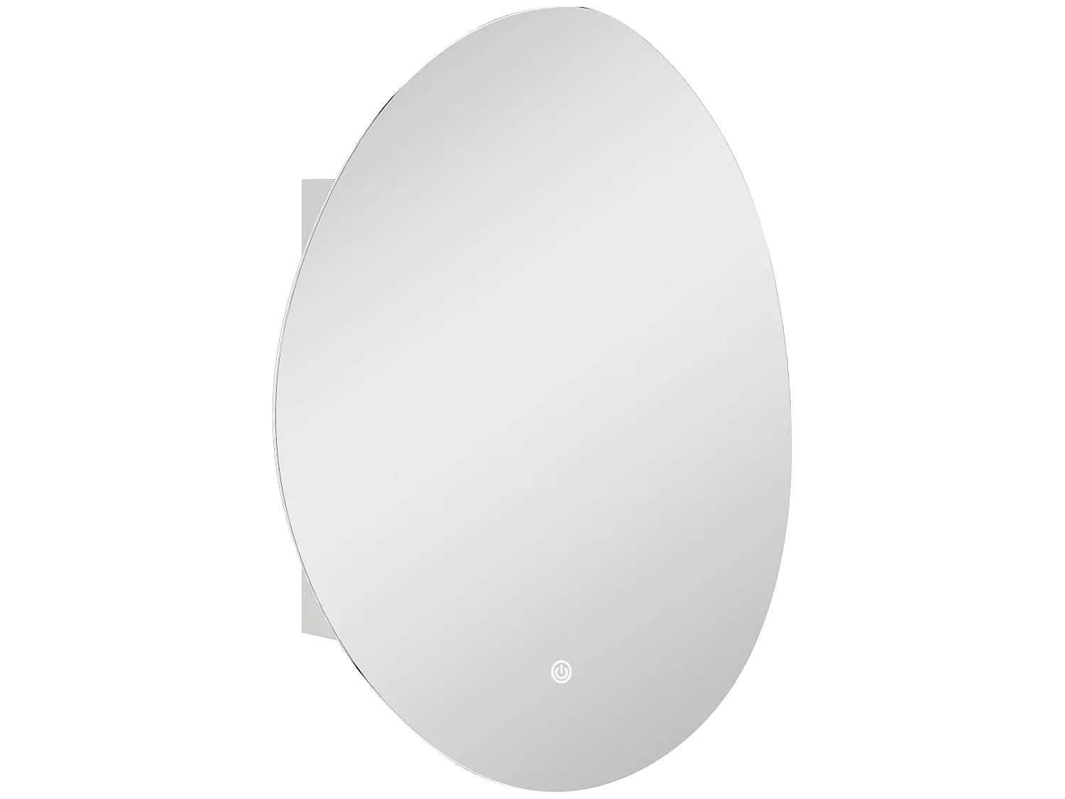 Armoire miroir organique LED réglable salle de bain 2 étagères