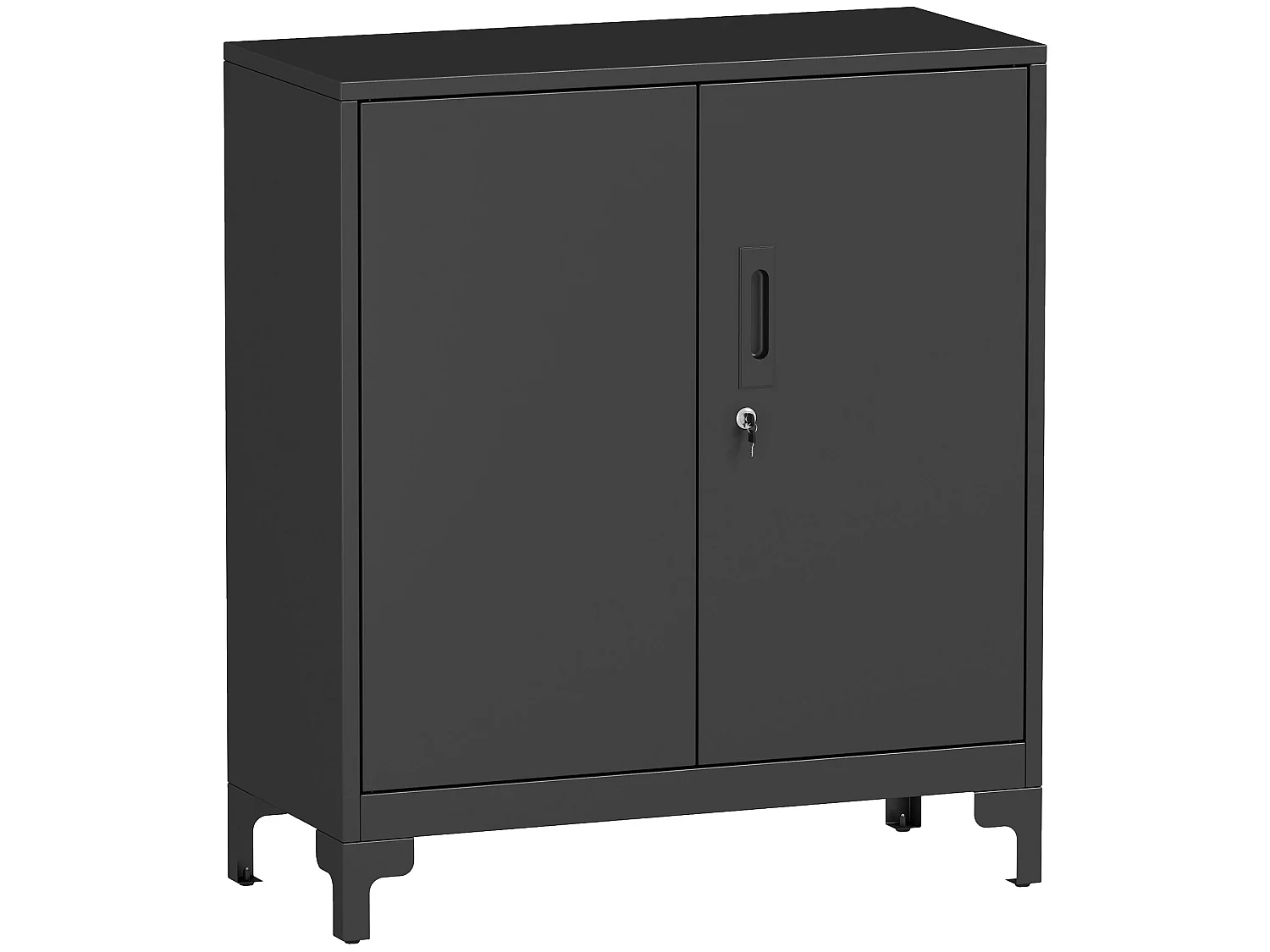 Armoire de bureau métal verrouillable 2 portes étagère