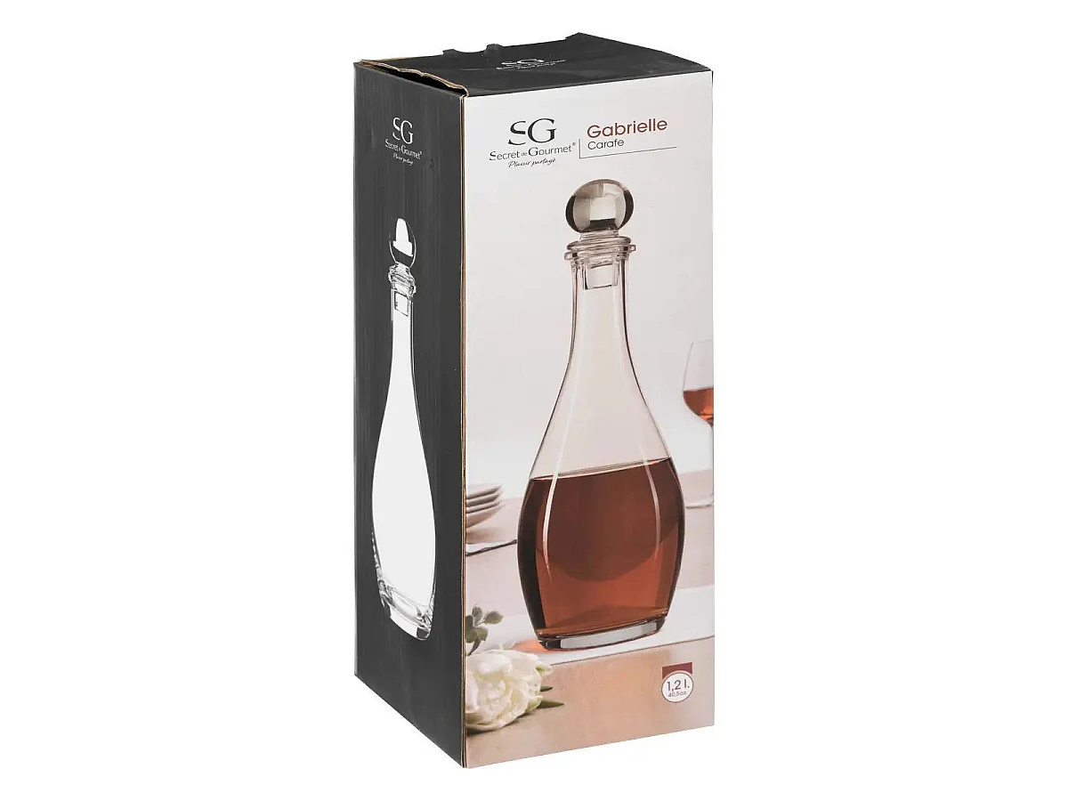 Carafe en Verre "Gabrielle" 1,2 L Transparent