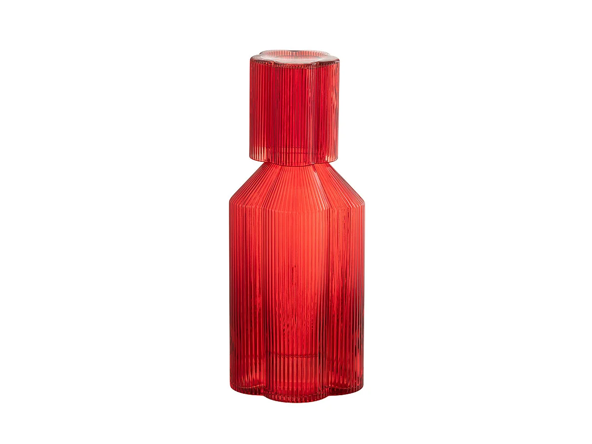 Carafe en Verre "Fiole" 27cm Rouge