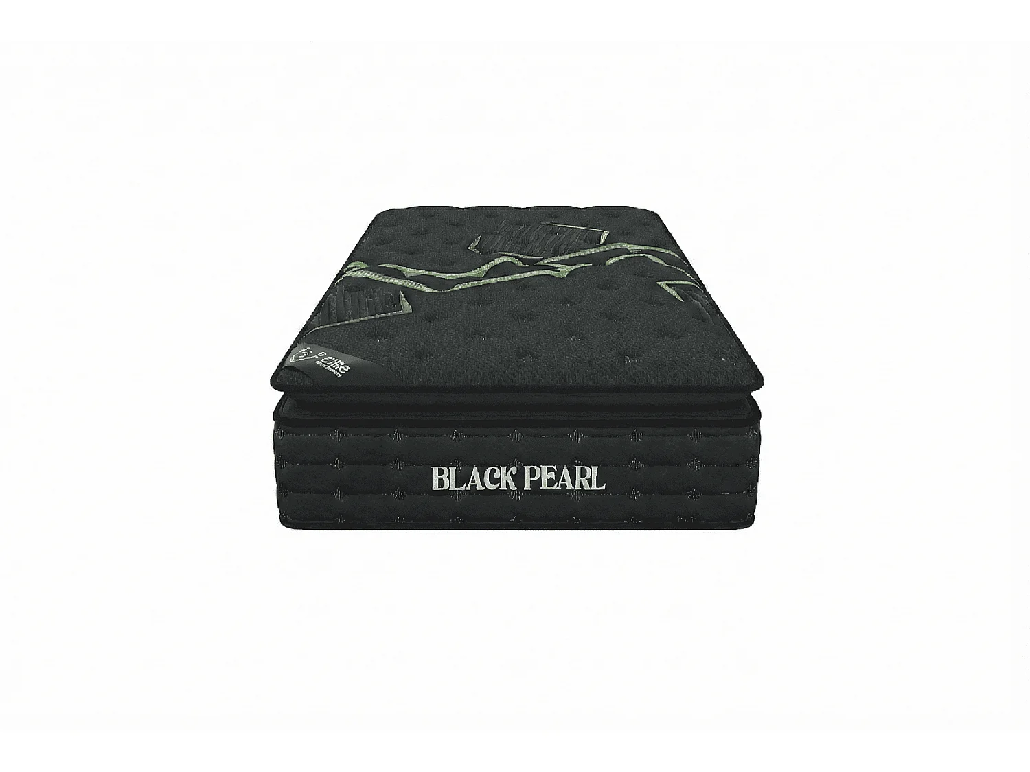 Matelas Black Pearl 90x190 cm Hauteur 28 cm Surmatelas Intégré ressorts ensachés 7 zones Mémoire de forme Visco