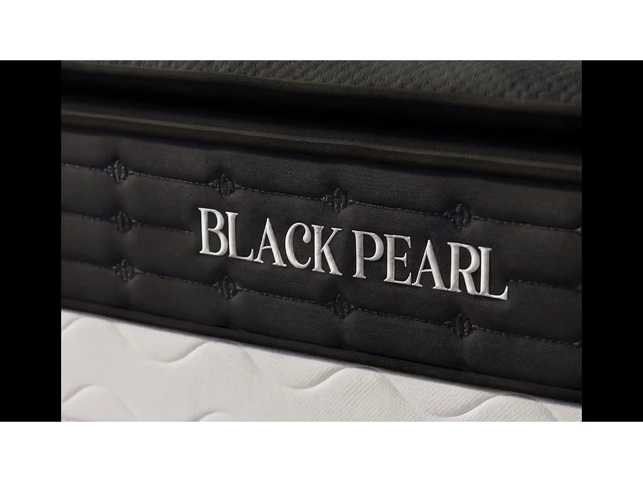 Matelas Black Pearl 200x200 cm Hauteur 28 cm Surmatelas Intégré ressorts ensachés 7 zones Mémoire de forme Visco