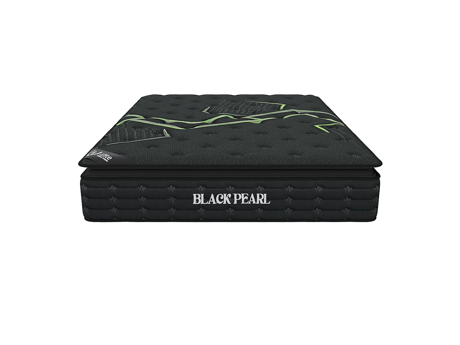 Matelas Black Pearl 200x200 cm Hauteur 28 cm Surmatelas Intégré ressorts ensachés 7 zones Mémoire de forme Visco
