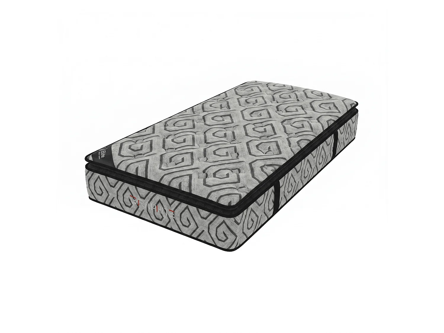 Matelas Graphite 90x190cm Hauteur 28cm Mémoire de forme gel et de mousse Super Soft Tissu Graphène Soutien mi-ferme 7 zones