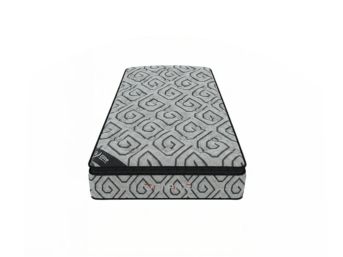Matelas Graphite 90x190cm Hauteur 28cm Mémoire de forme gel et de mousse Super Soft Tissu Graphène Soutien mi-ferme 7 zones