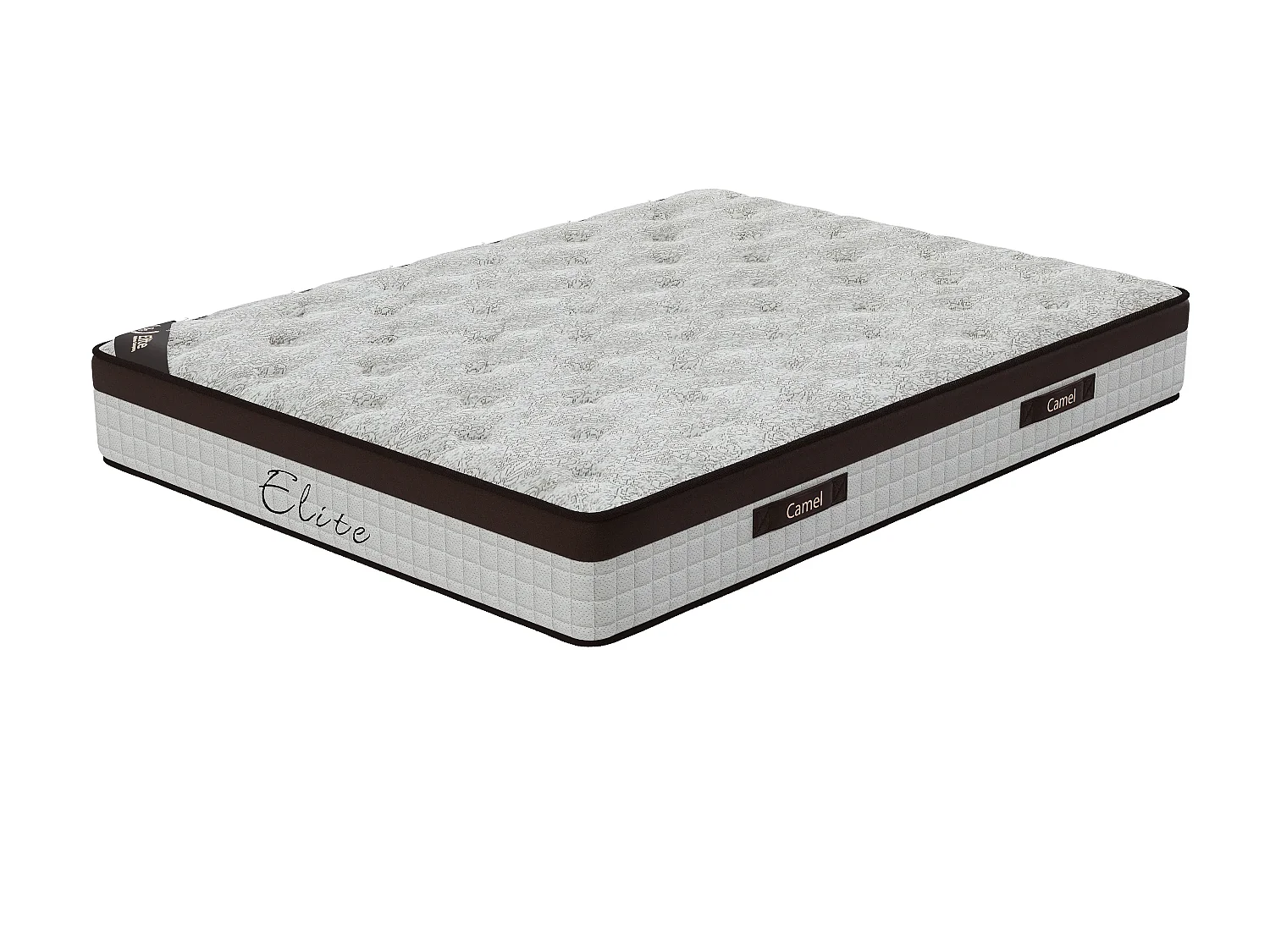 Matelas 200x200 cm Camel Hauteur 25 cm avec Eurotopper Confort Supérieur Mémoire de forme intégrée Soutien équilibré