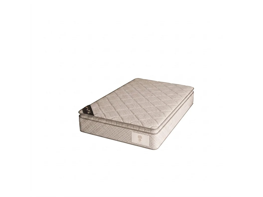 Matelas Nakhlat Jumeirah 90x190 cm Hauteur 33 cm Surmatelas Intégré Velours ressorts ensachés 7 Zones Confort Luxueux
