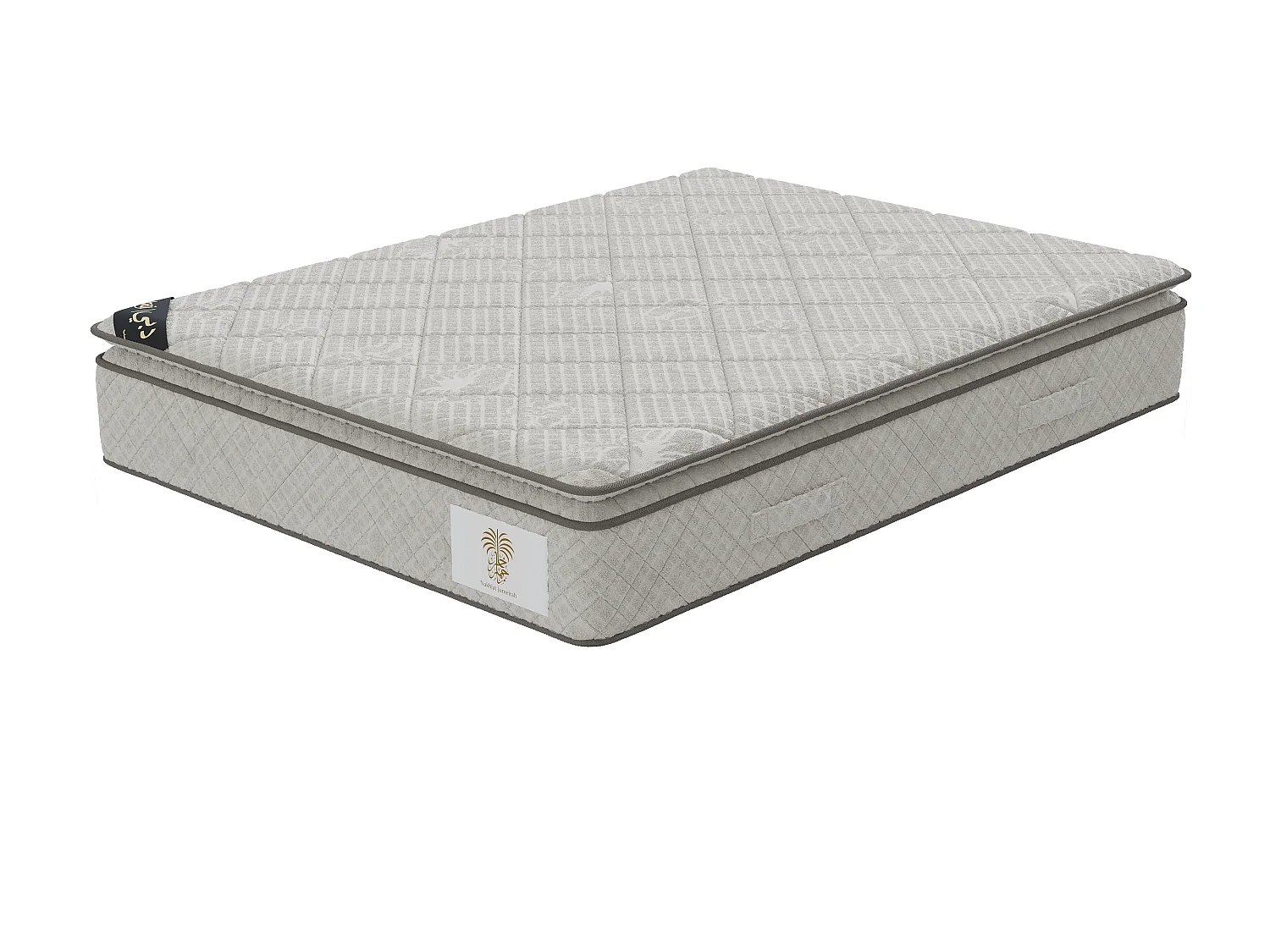 Matelas Nakhlat Jumeirah 200x200 cm Hauteur 33 cm Surmatelas Intégré Velours ressorts ensachés 7 Zones Confort Luxueux