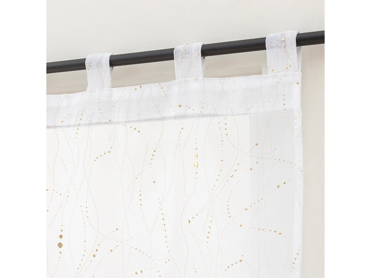 Paire de Voilages "Angeline" 60x120cm Blanc